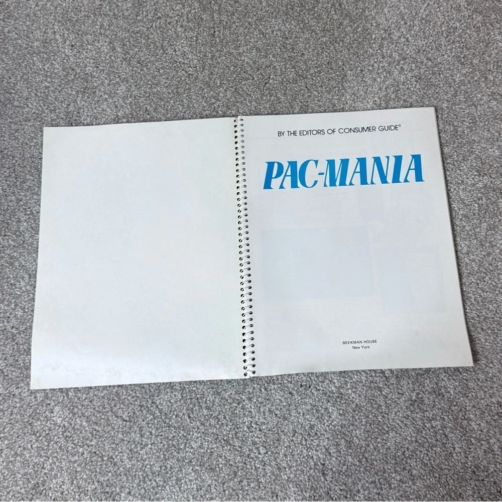 Vintage Rare PAC-Mania top strategies for home and arcade spiral book 1982’